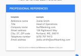Samples Of Reference List for Resume How to List References On A Resume (reference Page)