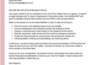 Samples Of Resume for Job as A New Fire Fighter Fire Fighter Cover Letter Examples – Qwikresume