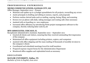 Samples Of Resume Objectives for Administrative assistants Administrative assistant Resume Example