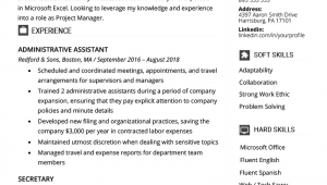 Samples Of Resume Objectives for Administrative assistants Administrative assistant Resume Example & Writing Tips