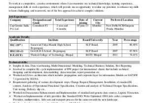 Sap Abap Sample Resume for 2 Years Experience Resume 2 Years Experience Sle – Backup Gambar