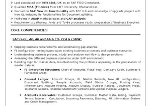 Sap Fico Sample Resume for Experienced Downloadmela Sap Fico 4 Years Experience Resume