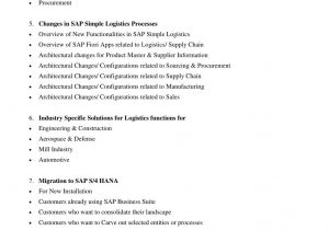 Sap S4 Hana Simple Logistics Sample Resume Ppt Sap S4 Hana Logistics Consultant Sap Logistics