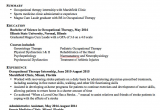 School Based Occupational therapy Resume Sample Occupational therapy Resume Templates