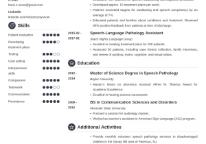 School Based Speech Language Pathologist Resume Sample Speech Pathologist Resume Slp Resume Examples & Tips