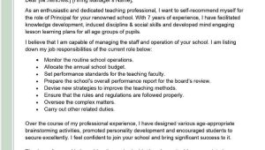 School Principal Resume Cover Letter Sample Principal Cover Letter Examples – Qwikresume