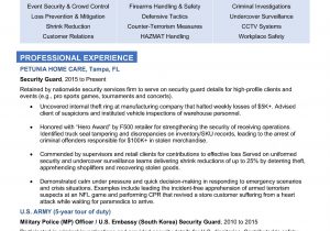 Security Guard Resume Examples and Samples Security Guard Resume Template