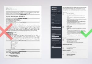 Security Guard Resume Template for Free Security Guard Resume & Examples Of Job Descriptions