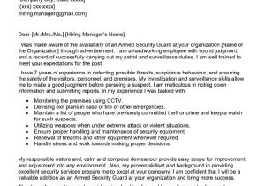 Security Officer Resume Cover Letter Sample Armed Security Guard Cover Letter Examples – Qwikresume