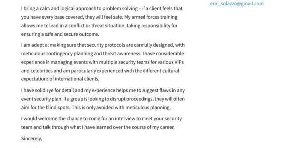 Security Officer Resume Cover Letter Sample Security Guard Cover Letter Examples & Expert Tips [free] Â· Resume.io