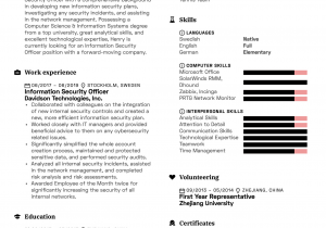 Security Officer Resume Examples and Samples Information Security Ficer Resume Sample