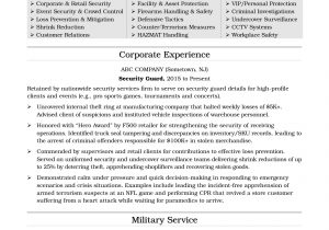 Security Officer Resume Examples and Samples Security Guard Resume Sample