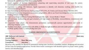 Selenium with Net Sample Resume for 3 Years Experience Selenium Sample Resumes, Download Resume format Templates!