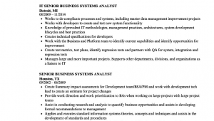 Senior Business Systems Analyst Resume Sample Senior Business Analyst Resume
