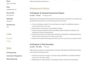 Senior Civil Engineer Resume Sample Doc Civil Engineer Resume & Writing Guide In 2020