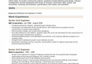 Senior Civil Engineer Resume Sample Doc Senior Civil Engineer Resume Samples