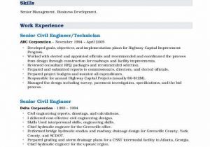 Senior Civil Engineer Resume Sample Pdf Senior Civil Engineer Resume Samples
