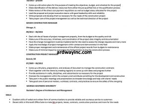 Senior Construction Project Manager Resume Samples Senior Construction Project Manager Resume Sample