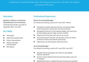 Senior General Ledger Accountant Resume Sample Senior Accounting Manager Resume Examples In 2022 – Resumebuilder.com
