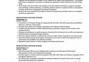 Senior Hr Business Partner Resume Sample Hr Business Partner Senior Resume Samples