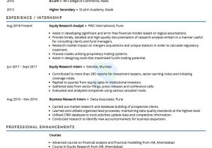 Senior Market Research Analyst Resume Sample Sample Resume Of Equity Research Analyst with Template & Writing …