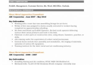 Sheet Metal Production Engineer Resume Sample Sheet Metal Apprentice Resume Samples
