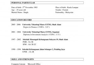 Simple Sample Of Resume for Job Application Nice Sample Resume for Applying A Job Sample Resume for