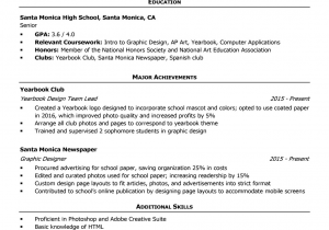 Simple Sample Resume for High School Student High School Resume Template & Writing Tips