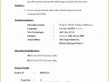 Simple Sample Resume format for Freshers Best and Simple Resume format for Freshers Finder Jobs