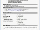 Simple Sample Resume format for Freshers Fresher Resume format