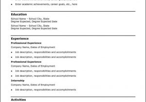 Simple Sample Resume format Free Download Basic Resume Template Download
