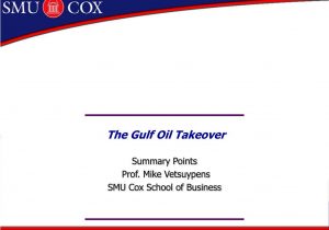 Smu Cox School Of Business Resume Template Ppt – the Gulf Oil Takeover Powerpoint Presentation, Free Download …