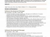Software Development Project Manager Resume Sample software Development Manager Resume Samples