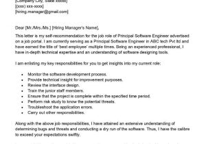 Software Engineer Cover Letter Resume Sample Principal software Engineer Cover Letter Examples – Qwikresume