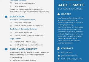 Software Engineer One Page Resume Sample Resume for software Engineer Fresher Template – Illustrator …