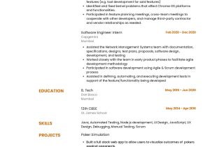 Software Engineer Resume for B School Samples Sample Resume Of software Engineer with Template & Writing Guide …