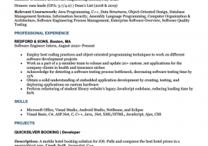 Software Engineer Resume Sample Entry Level Entry Level software Engineer Resume [sample & Writing Tips]