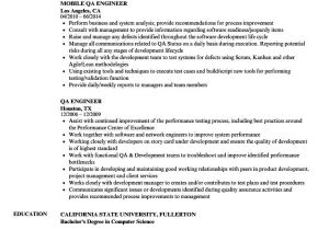 Software Qa Resume Samples with No Work Experience Qa Tester Resume No Experience Contemporary Qa Engineer Resume …