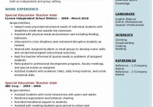 Special Education Teacher Aide Resume Samples Special Education Teacher Aide Resume Samples