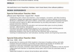Special Education Teacher Aide Resume Samples Special Education Teacher Aide Resume Samples