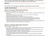 Speech Language Pathology assistant Resume Sample Speech Language Pathologist assistant Resume Samples