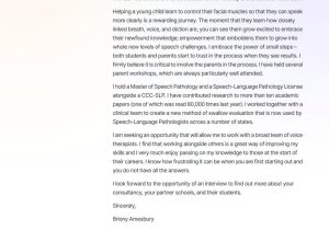 Speech Pathology Resume Cover Letter Sample Speech-language Pathology Cover Letter Examples & Expert Tips [free]