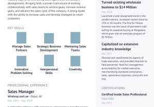 Sports area Sales Manager Resume Samples Sales Manager Resume Example with Pre-filled Content Craftmycv