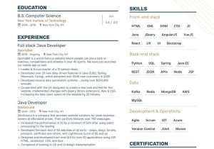 Spring Boot Java Developer Sample Resume Full-stack Developer Resume Examples & Guide for 2022 (layout …