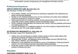 Sql Developer Sample Resume for Experienced Sql Developer Resume [sample & Writing Tips]