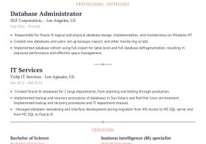 Sql Server Database Administrator Sample Resume Database Administrator Resume Example with Content Sample Craftmycv