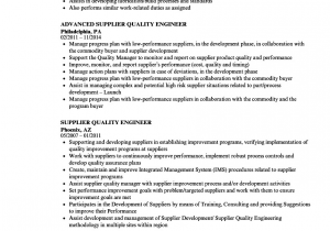 Supplier Quality assurance Engineer Resume Sample Supplier Quality Engineer Cv June 2021