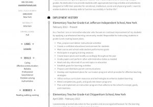 Teacher Resume Samples for New Teachers Teacher Resume & Writing Guide 12 Samples Pdf
