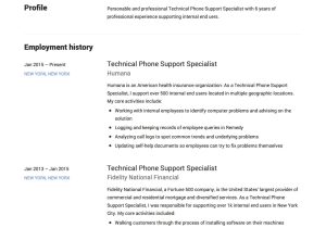 Technical Support Resume Template and Sample Technical Phone Support Resume & Guide 12 Examples