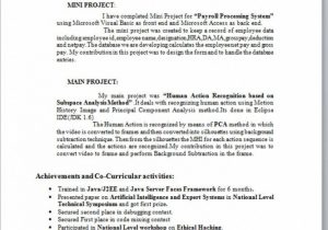 Technical Writer Resume Sample for Fresher B Tech Resume format for Fresher Resume Templates In